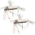 Pearl, Pearl 2er-Set 11in1-Multifunktions-Taschenmesser aus Edelstahl