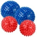 newgen medicals, newgen medicals 2x 2 Massagebälle mit Noppen für Reflexzonenmassage, Ø9 & 7,5cm