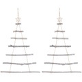 Britesta, Britesta 2 Deko-Holzleitern in Weihnachtsbaum-Form zum Aufhängen, 48 x 78 cm