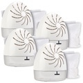 Sichler Haushaltsgeräte, Sichler Haushaltsgeräte 4er-Set Raumentfeuchter m. 2 Granulat-Packs, bis 100 ml/Tag, bis 10 m²