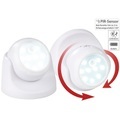 Luminea, Luminea 2er-Set Kabellose LED-Strahler, Bewegungssensor, 360° drehbar,100 lm