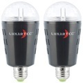 Lunartec, Lunartec 2er-Set Disco-LED-Lampen mit Sternenfunkel-Effekt & Soundsensor, E27