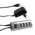 HAMA, Hama USB 2.0 Hub mit 4 Ports und externem Netzteil