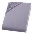 undefined, PREMIUM, Einzelbett Qualitäts-Jersey Fixleintuch, grau