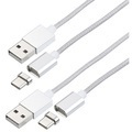 Callstel, Callstel 2er-Set USB-Lade- & Datenkabel, magnetischer USB-C-Stecker, 1 m