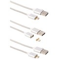 Callstel, Callstel USB-Lade- & Datenkabel mit magnetischem Micro-USB-Stecker, 1m, 3er-Set