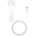 Xlayer, Xlayer 4in1-Ladekabel mit Micro-USB, Mini-USB, USB Typ C & Lightning, 150 cm