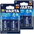 Varta, Varta Longlife Power Alkaline-Batterie, Typ Mono / D / LR20, 1,5 V, 4er-Set