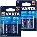 Varta, Varta Longlife Power Alkaline-Batterie, Typ Baby / C / LR14, 1,5 V, 4er-Set