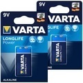 Varta, Varta Longlife Power Batterie, Typ 9V/E-Block / 6LR3146, 9 Volt 2er-Set