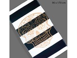 undefined, Jacquard-Strandbadetuch mit Totenkopf-Print, 100% Baumwolle, 90x170cm