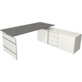 Kerkmann, Kerkmann Schreibtisch Form 4 L-Förmig Weiss 1950 x 1770 x 740 mm
