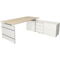 Kerkmann, Kerkmann Schreibtisch Form 4 L-Förmig Weiss 1950 x 1770 x 740 mm