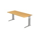 Hammerbacher, Hammerbacher Schreibtisch US19 180X180CM Buche Silber