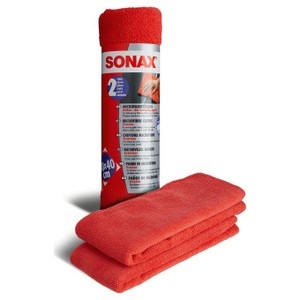 Sonax, Lackpflege Tuch, 40 x 40 cm, 2 er Set, Sonax Microfasertücher für Aussen | 40 × 40 cm | 2 Stück