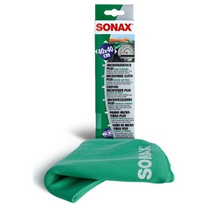 Sonax, Mikrofaser Tuch plus Innen und Scheibentuch 43 x 32 cm, Sonax Microfasertuch Innen und Scheiben