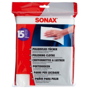 Sonax, Poliervlies Tücher, 40 x 33 cm, Inhalt 15 Stück, Sonax Poliervlies 15 Stück
