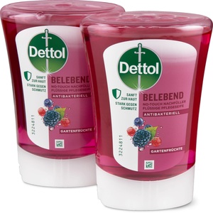Dettol, No Touch Nachfüller Gardenberries Duo Damen 2x250ml, Dettol No-Touch Handseife Nachfüllpackung