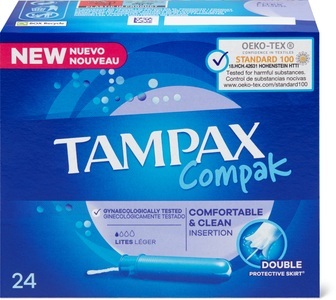 Tampax, Tampax Compak Tampons mit Einführhilfe, Tampax Compak Tampons mit Einführhilfe