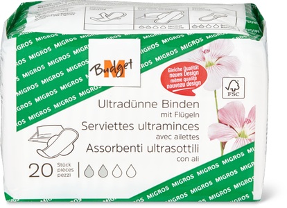 M-Budget, M-Budget Damenbinden, M-Budget Damenbinden