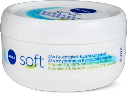 Nivea, NIVEA Feuchtigkeitscrème (neu) (50 ml), Nivea Soft Feuchtigkeitscreme Gesicht, Körper & Hände