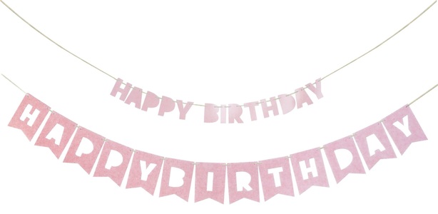 Micasa, Girlande BIRTHDAY, Micasa, I AM CREATIVE Girlande, Birthday,rosa,230cm 6010.964 2 Stück