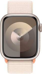 Apple, APPLE Watch Series 9 (GPS, Alu) 41 mm - Smartwatch (Stufenlos verstellbar, Textil (Carbon Neutral), Polarstern/Polarstern), Apple Smartwatch »Series 9, GPS, Aluminium-Gehäuse mit Sport Loop Armband«, Watch OS 10, 64 GB,)