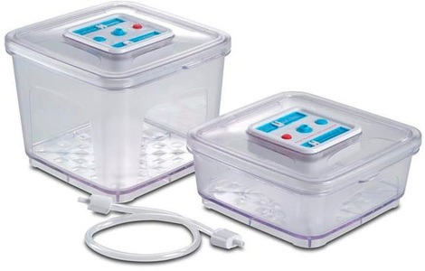 Solis, Solis 922.79 Vakuumierbehälter Quadratisch - Aufbewahrungsbehälter (Transparent), Solis Vakuumierbehälter quadratisch (2er Set) Zubehör