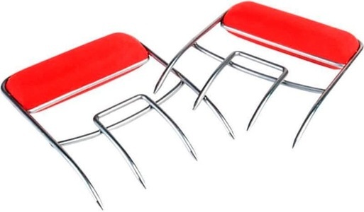 CHARCOAL COMPANION, CHARCOAL COMPANION CHARCOAL COMPANION Grillgabel, CHARCOAL COMPANION Grillgabel 2 Stück, Rot