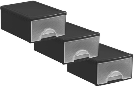 Rotho, Rotho Schubladenbox 3 Stück, Transparent, ROTHO Aufbewahrungsbox