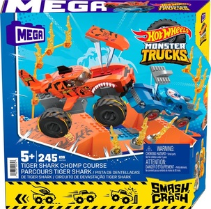 Hot Wheels, Monster Trucks Tiger Shark Crash Wettkampf, Spielfahrzeug, Monster Trucks Tiger Shark Crash Wettkampf, Spielfahrzeug
