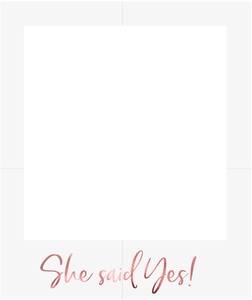 PartyDeco, PartyDeco Hochzeitsaccessoire Selfie Bilderrahmen She said Yes, Partydeco Partyaccessoire Selfie Bilderrahmen she said yes Rosegold