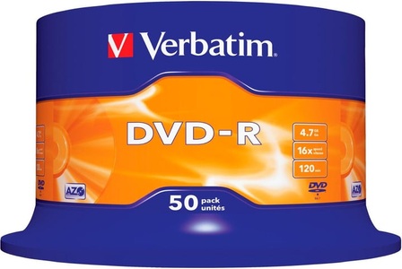 Verbatim, Verbatim Dvd-R Matt Silver - Dvd-R, Verbatim DVD-R 43548 Spindle 16x 4.7 GB 50 Stück