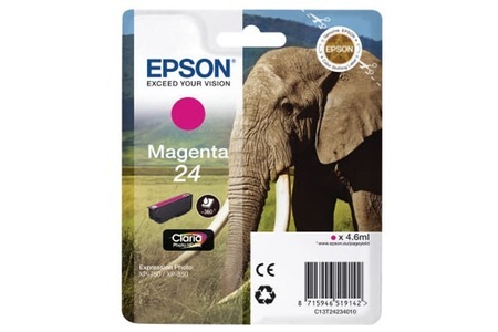 Epson, Epson T24 magenta Tintenpatrone, Epson Tintenpatrone, rot, T242340, (360 Seiten)
