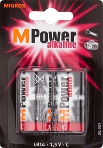 M-Power, M-Power C / Lr14 (2Stk.) Batterie, M Power alkaline Batterie