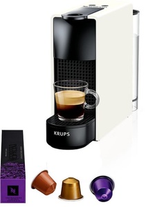 Nespresso, Nespresso Essenza Mini Kapselmaschine, Nespresso Essenza Mini Kaffeemaschine von Krups Weiss