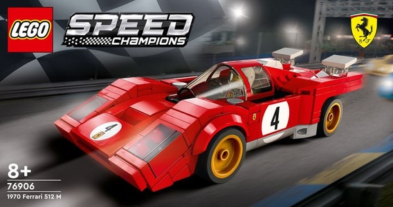 LEGO Speed Champions, 76906 LEGO® SPEED CHAMPIONS 1970 Ferrari 512 M, LEGO® Spielbausteine »LEGO Speed Champions 1970 Ferrari«, (291 St.)