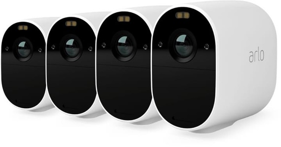 Arlo, ARLO Essential Spotlight 4cam Kit VMC2430-100EUS WLAN IP-Überwachungskamera-Set mit 4 Kameras 1920 x 1080 Pixel, Arlo Essential Außenkamera, 4er Set, weiß