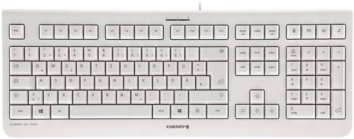 Cherry, CHERRY KC 1000 Tastatur (Schweizer Ausführung), CHERRY KC 1000 - Tastatur (Grau)