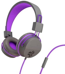 JLab, JLab JBuddies Studio Kids Kinder Kopfhörer Over Ear Faltbar, Headset, Lautstärkebegrenzung Lila, JLab JBuddies Studio Kids Lila - Over-Ear-Kopfhörer (Mikrofon, 1-Tasten-Fernbedienung, Lautstärkebegrenzer)