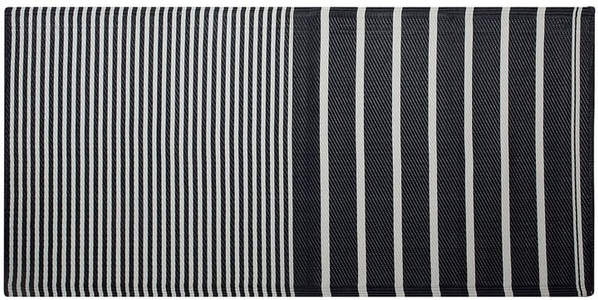 Beliani, Beliani Outdoor Teppich schwarz 90 x 180 cm HALDIA, Beliani - Teppich aus Polypropylen Modern HALDIA, 180cm, Schwarz