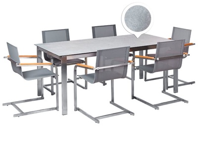 Beliani, Gartentisch Set aus Sicherheitsglas Modern COSOLETO Gartentisch Set aus Sicherheitsglas Modern COSOLETO