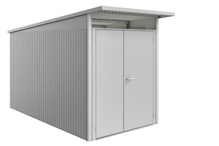 Biohort, Biohort Gerätehaus AvantGarde A4, Doppeltüre, Biohort - Gerätehaus AVANTGARDE GR. A4 - silber - Metall - 380/180/222 cm