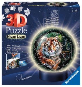 Ravensburger, Ravensburger 3D Puzzleball Nachtlicht Raubkatzen, Ravensburger 3D-Puzzle »Puzzle Nachtlicht«