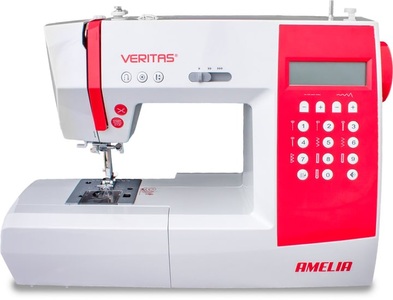 Veritas, Veritas Amelia Computergestützte Nähmaschine, VERITAS Amelia - Nähmaschine (Weiss/Rot)