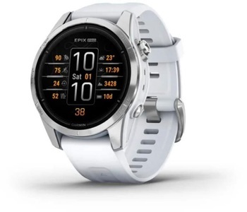 Garmin, GARMIN epix Pro (Gen2) 42 mm - GPS-Smartwatch (108 - 182 mm, Silikon, Steinweiss/Silber), GARMIN GPS-Sportuhr Epix Pro (Gen 2)