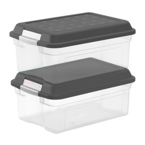 Rotho, Rotho Box 13 l mit Deckel, A4, 2er-Set Aufbewahrungsbox, 