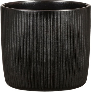 XXXLutz, XXXLutz Übertopf , 64683 , Schwarz , Keramik , 18x16 cm , gepulvert , 003091044702, Scheurich Übertopf Ebano | ? 17.6 cm