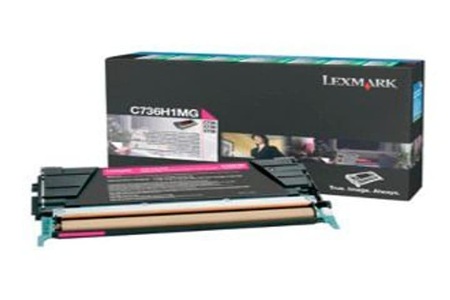 Lexmark, Lexmark HY magenta Toner-Modul, Lexmark Toner, rot, Prebate, C736H1MG, (10'000 Seiten)