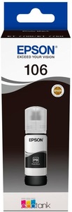 Epson, Original Tintenbehälter schwarz Epson E106, T00R140, Epson 106 Original Tintenpatrone C13T00R140 Foto Schwarz